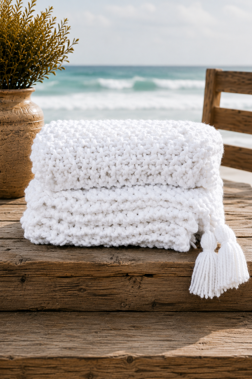 INDI Coastal Knit Blanket